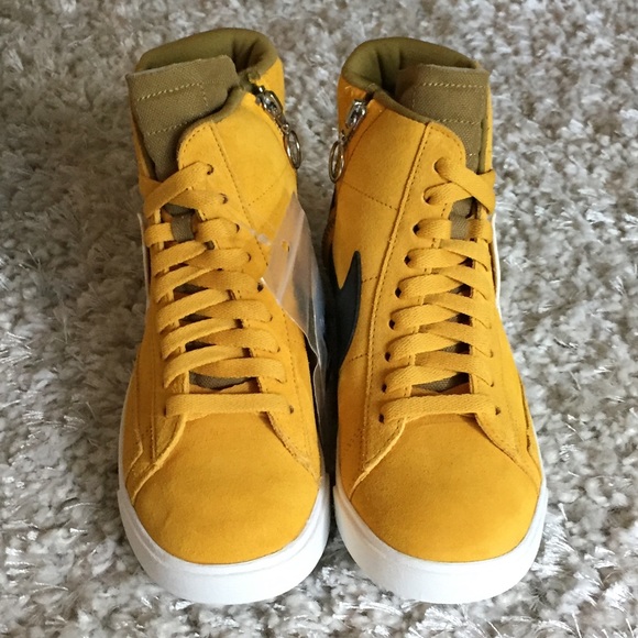 Nike Blazer Mid Rebel Yellow BQ4022-700 Pins 7 - Picture 3 of 8